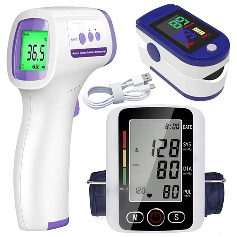 Tensiometer Heart Rate Pulse Meter BP Monitor Healthy Digital Arm Blood Pressure Meter Cuff Medical Automatic Pressure Tonometer