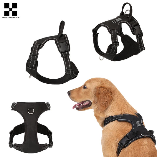 Personalized Dog Harness No Pull Reflective Padded Pet Dog Chest Harness Adjustable for small medium large Dogs Outdoor Walking