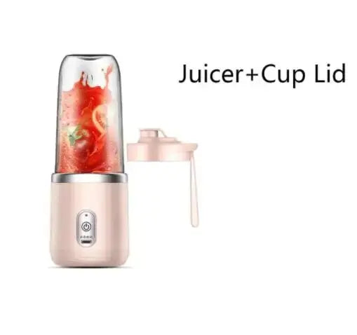 Portable Juicer Blender 400ml Electric Fruit Juicer USB Charging Lemon Orange Fruit Juicing Cup Smoothie Blender Machine 2cups