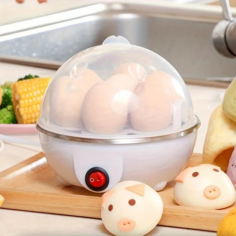 Egg Cooker Automatic Power Off Home 7 Eggs Multi-Functional Steamed Egg Custard Boiled Egg Machine Breakfast Artifact