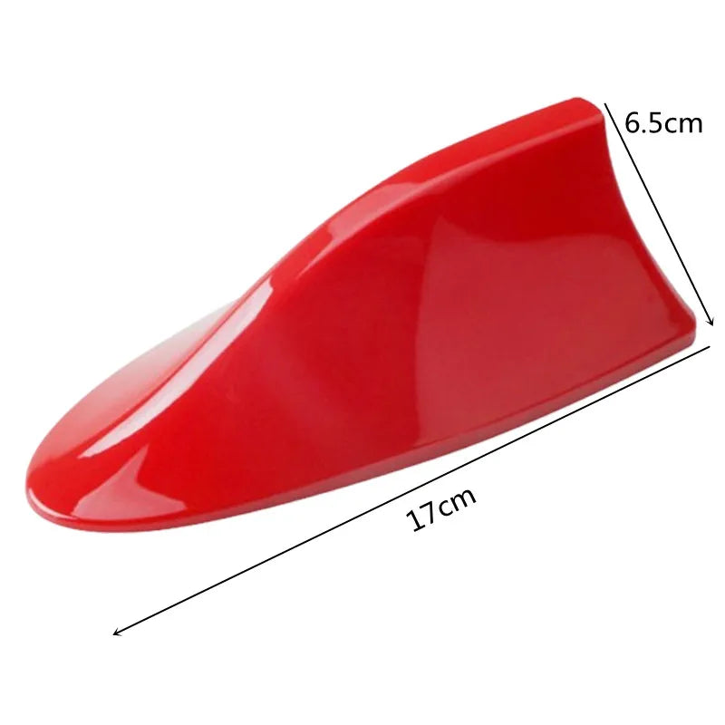 Universal Carbon Fiber Look Car Roof Top Mount Shark Fin Aerial Antenna Toppers Auto Radio AM FM Antenna Signal Amplifier Aerial