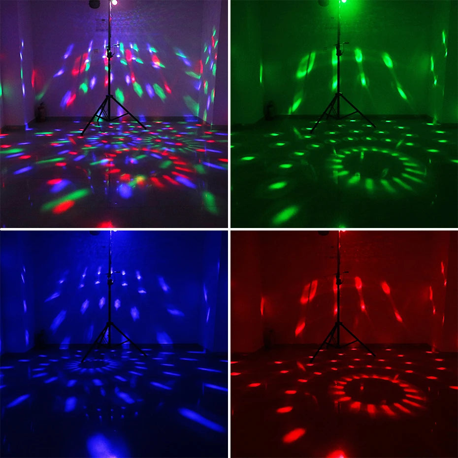 ALIEN RGB Rotating Magic Disco Ball Light Sound Activated DJ Strobe Party Wedding Dance Xmas Birthday Wedding Show Lamp