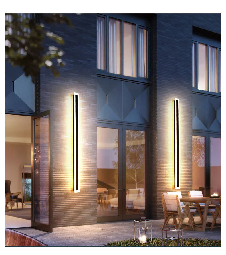 Outdoor wall lamp IP65 waterproof corridor staircase lamp LED long wall lamp outdoor balcony lamp entrance villa garden light