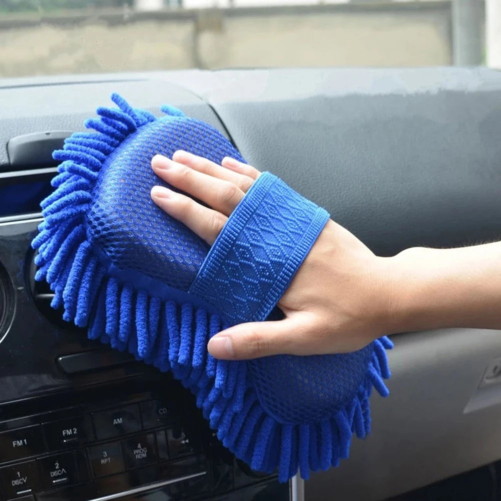 Car Wash Microfiber Chenille Car Wash Sponge Care Washing Brush Pad Washing Towel Auto Gloves Styling Accessories Gadget